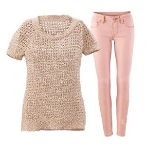 SOLD! Cabi Sorbet Pullover Open-Knit